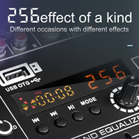 YAIKA GT10M Mixeur audio professionnel 8 canaux 550W*2 avec amplificateur intégré, entrées/sorties USB, performance scénique, 2 micros portatifs