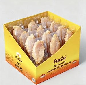 Pechuga de Pollo Entera Natural 40g, <span class=keywords><strong>Snacks</strong></span> para Mascotas Cocidos al Vapor para Perros y Gatos, Sabor a Hierba Gatera, Leche de Cordero, Aceite de Pescado, Comida para Gatos - Product Image 1