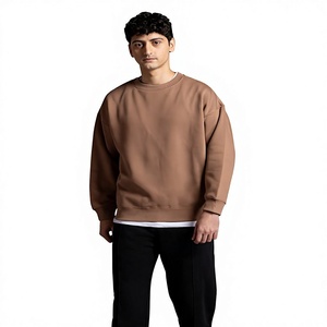 Men's Crew Neck Cotton <b>Fleece</b> <b>Sweatshirt</b> with Custom Front Logo Colorblock Pattern Streetwear Style-OEM Supplier - Product Image 3