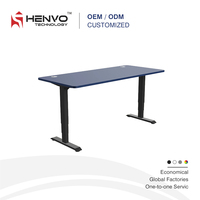 Bureau debout Henvo pour immeuble de bureaux, en acier, avec panneau de commande automatique à mémoire, ergonomique, extensible, facile à assembler, hauteur réglable, design contemporain
