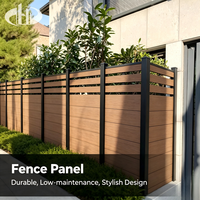 Clôture de jardin en WPC gris et blanc de 3 m (10 pi) de haut, 6x8, 5x4, 5x6, avec poteaux en bois, portails, sécurité extérieure, étanche et écologique