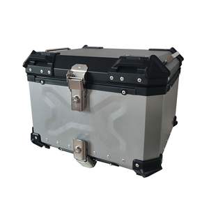 Boîte de rangement/valise arrière rétro en alliage d'aluminium pour moto tout-terrain, sacoche de jambe, alarme de moto – Vente directe usine - Product Image 1