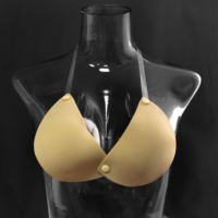 Soutien-gorge en éponge adhésif réutilisable imperméable multi-boutons de style nouveau avec bretelles transparentes