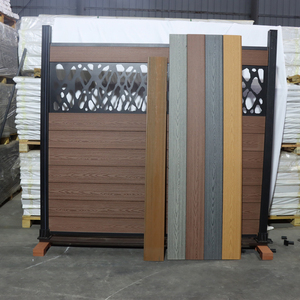 Paneles de valla de privacidad decorativos de vinilo compuestos de madera de Wpc modernos para exteriores - Product Image 4