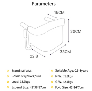 <span class=keywords><strong>Chaise</strong></span> haute pliable portable Purorigin pour bébés et enfants, design moderne en plastique avec clip <span class=keywords><strong>de</strong></span> table pour une utilisation en chambre, OEM/ODM - Product Image 6
