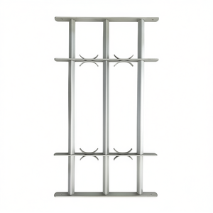 Reja de Seguridad Ajustable de 39.4-59.1 Pulgadas en Acero Plateado, Accesorio para Puerta y Ventana, Diseño Industrial - Product Image 1