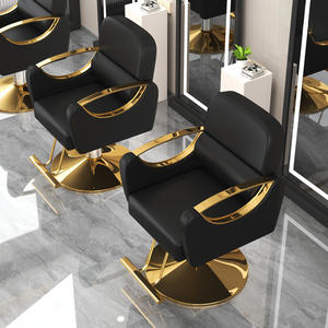 Fauteuil de Barbier Moderne Réglable de Luxe en Cuir Synthétique Mobilier de Salon Construction en Acier Inoxydable Rotation à 360 Degrés - Product Image 2