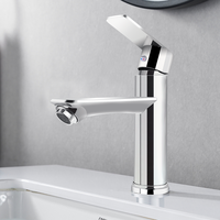 Robinet Mitigeur Moderne Noir à Levier Unique pour Cuisine et Salle de Bain, Eau Chaude et Froide, avec Valve en Céramique – Vente Flash