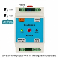 Détecteur de fuite d'eau avec contrôleur RS485 Modbus RTU TCP, sortie relais, réinitialisation automatique, câble de détection 500m, Tuya Smart pour centre de données