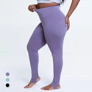 Mallas de Yoga para mujer, Leggings de talla grande XXXXL, sin punta de Camel, cintura alta, para fitness