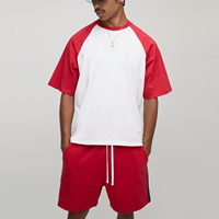 T-shirt surdimensionné à manches raglan pour homme, 100% coton, confortable, élégant, décontracté, streetwear, t-shirt en gros pour homme