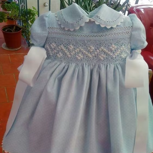 Atiya Libas hecho a mano lindo bebé niñas ahumado Toddle vestido-2019 100% algodón verano Floral patrón transpirable antibacteriano rápido - Product Image 4