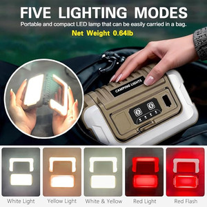 Lanterne de camping portable ultra-lumineuse 1500 lumens, <span class=keywords><strong>LED</strong></span> <span class=keywords><strong>rechargeable</strong></span> USB-C, 5 modes, 3 sources lumineuses, pour les pannes de courant et le camping - Product Image 2