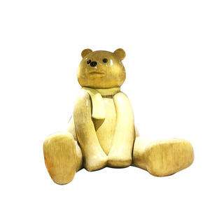 Escultura de Resina de Oso Sentado Grande, Figura Animal Contemporánea, Decoración Artística para Piso - Product Image 5