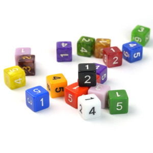 Venta al por mayor de fábrica: Dados D6 de acrílico de 16 mm, coloridos, personalizados, con números en ángulo recto, para juegos educativos. - Product Image 3