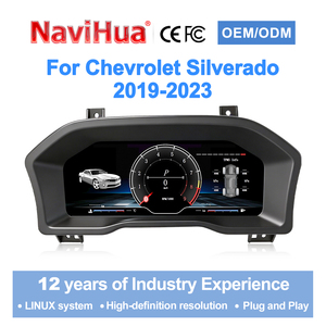 หน้าจอแสดงผลดิจิตอล Navihua สำหรับแผงหน้าปัดรถยนต์ พร้อมระบบ CarPlay สำหรับ Chevrolet Silverado GMC Sierra ปี 2019-2023 - Product Image 4