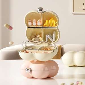 Xách tay <span class=keywords><strong>mini</strong></span>-Day Pill Organizer nhựa PP lưu trữ y học box với hình vuông cho du lịch cho trang điểm và lưu trữ đồ trang sức - Product Image 2