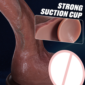 10,5 дюймов Реалистичная коричневая Вена для пениса, большая головка, Женская дилдо для мастурбации, секс-игрушки для мужчин и женщин, консоледор - Product Image 3