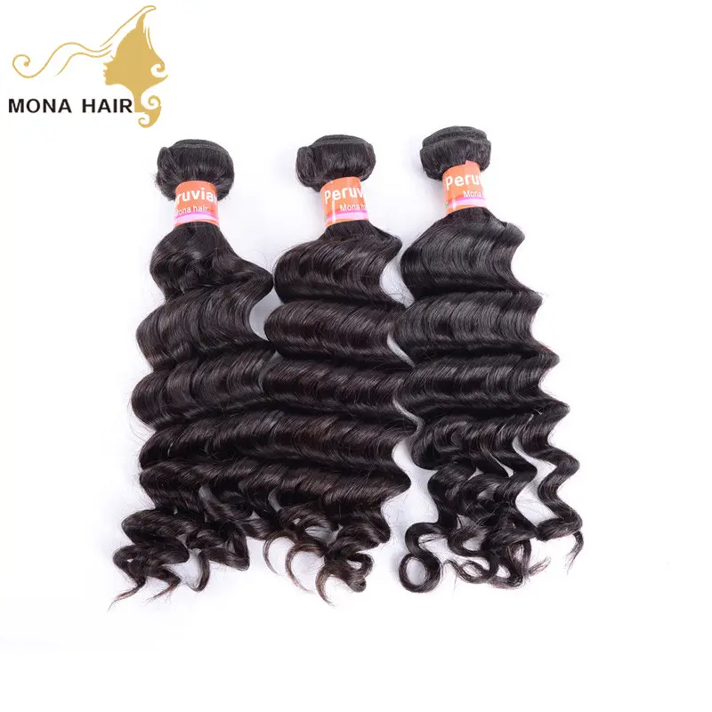 Top Quality Peruvian Hair Wholesale 100% Raw Virgin Peruvian Loose Wave Bundles Human Hair 12A