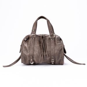 Phụ Nữ Mới Của Hiệu Quả Cũ Duy Nhất Vai Crossbody Túi Xe Máy Dây Kéo Đóng Cửa Da Hot Cô Gái Tua Đinh Tán Túi Xách Bowling Túi - Product Image 6