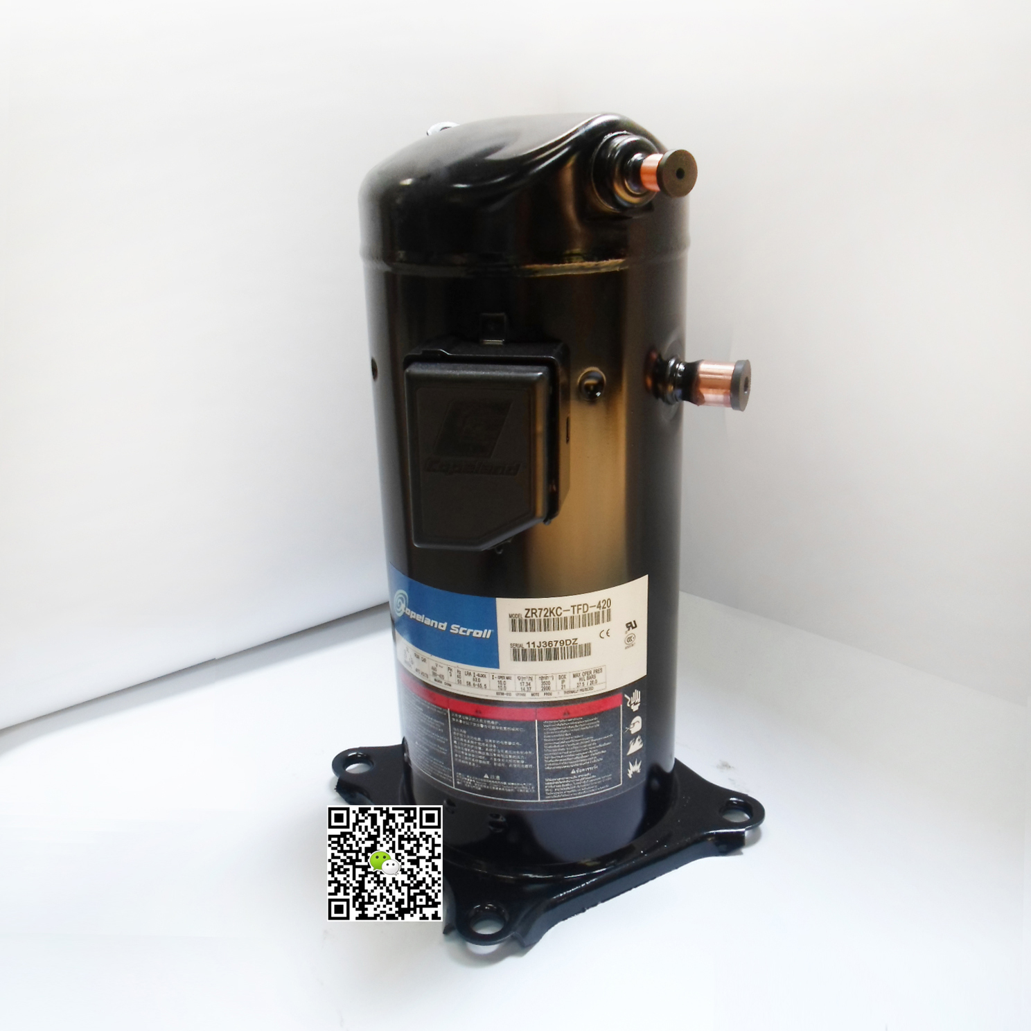 3.5 Hp COPELAND SCROLL COMPRESSOR ZR47K3-PFJ-522 35000 Btu