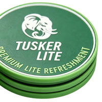Cadeaux promotionnels personnalisés avec logo, objets publicitaires ronds, supports marketing, sous-verres en PVC, couleur et taille personnalisées