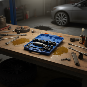 D0100HA7XMU Set di Chiavi a Bussola per Dadi Ruota in Cr-V da 7 Pezzi, Set di Bussole e Inserti Salva-Lavoro - Product Image 2