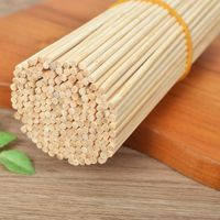 Vente en gros de bâtons de BBQ fabrication de piquets en bambou brochettes en bambou jetables bol en bambou roulé de 30cm