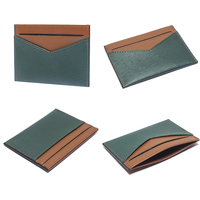 Dompet Kartu Bisnis pemblokir RFID, dompet kulit kanvas modis, tempat kartu bisnis, Logo cetak untuk pria wanita, kartu
