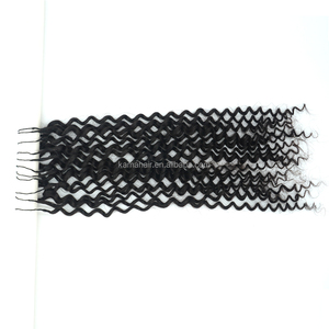 Kama Feather Tip Crochet Tóc Bán Buôn Afro <span class=keywords><strong>Kinky</strong></span> Xoăn Lông Crochet Bện Con Người Phần Mở Rộng Tóc Xoăn Cho Phụ Nữ - Product Image 5