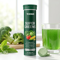 Comprimés effervescents multivitaminés aux super-aliments verts (fruits et légumes) OEM/ODM pour la détoxification quotidienne et le soutien immunitaire des adultes