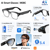 Gafas Inteligentes M08C con IA, Cámara de 8MP, Video 1080P, Transferencia WiFi 54, IPX4, para Viajes al Aire Libre, Deportivas