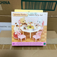 Sylvanian Families Süßigkeiten-Party Zubehör-Set Calico Critters Mini-Geschirr Sammlerstück Dekoration für Kinder
