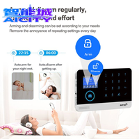 Sonnette SQ + Interphone à numérotation automatique + Accès RFID Intégré, Système d'alarme GSM sans fil pour la sécurité domestique, compatible WIFI 4G, application Tuya ou Smart Life