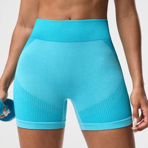 Pantaloncini <span class=keywords><strong>da</strong></span> Yoga per <span class=keywords><strong>Donna</strong></span> all'Ingrosso, Logo Personalizzato, Senza Cuciture, Traspiranti, a Vita Alta, Aderenti per Allenamento <span class=keywords><strong>e</strong></span> Ciclismo - Product Image 2