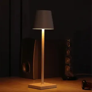 Lampu meja Led nirkabel isi ulang tahan air, lampu meja tanpa kabel sentuh