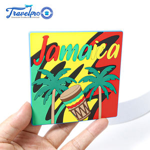 Posavasos de Goma Personalizados con Logotipo de Viaje al por Mayor, Posavasos Cuadrados para Cerveza con Logotipo de Jamaica, Tapete para Vasos de PVC Suave - Product Image 3