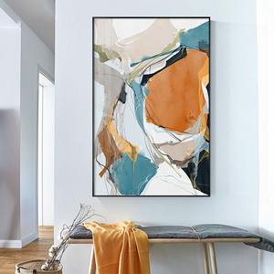 Geometria moderna decorazione domestica stampa oro pittura arte della parete decorazione della <span class=keywords><strong>casa</strong></span> pittura astratta <span class=keywords><strong>con</strong></span> cornice personalizzata - Product Image 3
