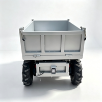 Chariot de jardin électrique 4x4 sans balais en acier, capacité 1100 lb, avec batterie 48V, benne motorisée pour aménagement paysager