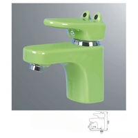 Robinet en céramique coloré pour enfants dessin animé grenouille chiot mignon évier bassin inter-plate-forme robinet d'eau chaude et froide
