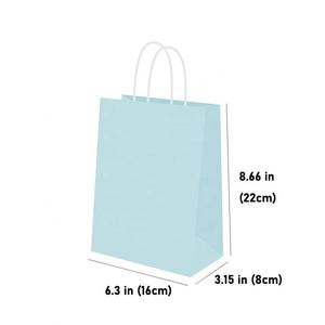 Kraft Paper Party Favor Bags with Twisted Handles <b>Rainbow</b> Colorful Paper Gift Goodie Bags for Party Supplies - Product Image 2