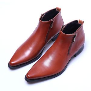 <span class=keywords><strong>Stivali</strong></span> Formali da Uomo con Cerniera Laterale, Texture <span class=keywords><strong>Coccodrillo</strong></span>, in Vera Pelle, Misure 37-46, Traspiranti, per Ufficio e Carriera - Product Image 6