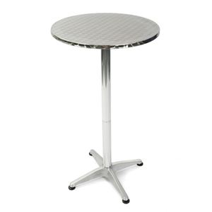 <b>Round</b> Aluminum Bar Height <b>Table</b>, Foldable Top Adjustable Pub High <b>Table</b>, Heavy Duty Waterproof Metal Cocktail <b>Table</b> - Product Image 4