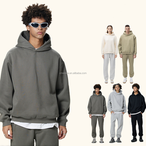 Sweat-shirts à capuche pour hommes de qualité supérieure 100% coton, vêtements de rue, survêtements, sweat-shirts à capuche lourds avec impression en relief - Product Image 1