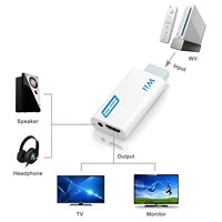 Convertidor de 3,5 MM 1080P para Nintendo Wii a HD TV PC Monitor adaptador Audio conector de salida de vídeo