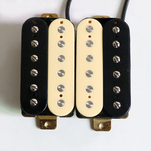 Donlis Alnico 2 Magnet bar LP <span class=keywords><strong>Humbucker</strong></span> Guitar Pickup <span class=keywords><strong>Vintage</strong></span> Style in Ivory zebra Colors - Product Image 2