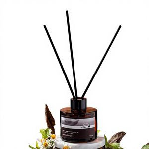 Serie de Aromaterapia BYME, Difusor de Aroma sin Velas de 120 ml, Botella de Aceite Esencial de Ámbar, Varillas de Ratán, Ambientador para el Hogar y el Dormitorio, Duración de 60-90 Días - Product Image 1