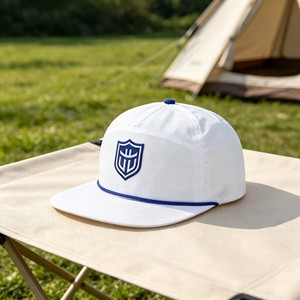 Wholesale Custom High Quality 5 Panel <b>Flat</b> Brim Hip Hop Snapback <b>Cap</b> Unisex Cotton Nylon Gorras Woven Patch Logo Outdoor Sports - Product Image 3