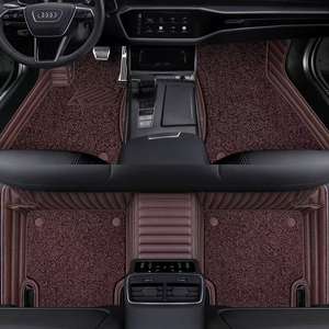 Ensemble de tapis de sol de voiture en cuir rayé écologique 3D de luxe pour VW moderne Design d'affaires haut de gamme Civic durable résistant à l'eau - Product Image 2