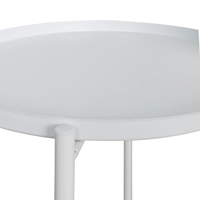 Petit meuble nordique moderne en fer Table basse stable et portable en métal à bord de plateau pour la maison Usage général Jardin Lit de thé Salon